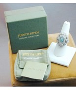 Judtih Ripka Sterling Diamonique &amp; Fiery Opal Doublet Ring 8+ NIB - $342.60 CAD