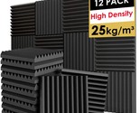 Foneso Acoustic Panels 1&quot;X12&quot;X12&quot; High Density Soundproof Foam Panels Fo... - £28.09 GBP