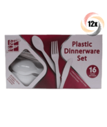 12x Packs Basic Home Plastic Assorted Dinnerware Cutlery Set | 48 Piece ... - $43.84 CAD