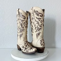 NEW Lane Womens Cowboy Boots Size 6 Gold Snip Toe Leather Western Style ... - $232.65