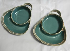 The Lakeside Collection Stoneware Double Bowls for Dips and Soups Convenient Fun - £27.17 GBP