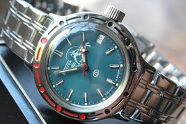 Russian Mechanical Automatic Wrist Watch VOSTOK AMPHIBIAN DIVER 420059 - £95.79 GBP