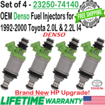 BRAND NEW OEM x4 Denso HP Upgrade Fuel Injectors for 1995-1999 Toyota Celia 2.2L - £210.45 GBP