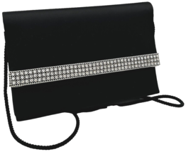 bechamel crossbody purse black with rhinestones 8.5 x 6 inches - $184.69 MXN