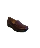 New Clarks Women&#39;s Gael Angora Leather Slip On Shoes Wine Size 6M - $121.84 CAD