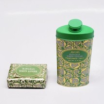 Vintage Avon Hawaiian White Ginger Perfumed Talc(2.75oz) &Soap Set New Old Stock - $25.63