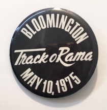 1975 BLOOMINGTON MINNESOTA TRACK O RAMA Button Pin TRACK-O-RAMA Vintage ... - £35.34 GBP