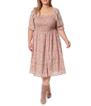 New Jessica Simpson Pink Floral Cotton Midi Dress Size 1 X Women $109 - £44.39 GBP