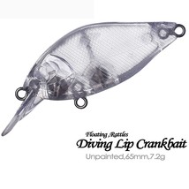 20PCS 6.5cm 7.2g Diving Lip Crankbait Unpainted Bait Blank Fishing Lure ... - £11.31 GBP