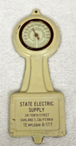 Vintage Tin Litho State Electric Supply Oakland Calif Advertising Thermo... - $29.21