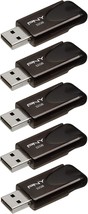 32GB Attach 4 USB 2.0 Flash Drive Black Pack of 5 - $39.71