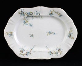 Theodore Haviland Limoges H1380 Blue Floral Heavy Platter, France St Cloud 12&quot; - £19.64 GBP