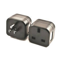 Uk To Usa Plug Adapter Converts 3 Pin British Plug To 3 Prong Grounded U... - £14.41 GBP