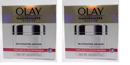 2 x Olay Magnemasks Infusion Rejuvenating Jar Mask 4.5 oz.for Fine Lines... - £38.91 GBP