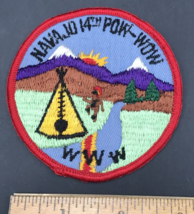 Vintage Boy Scouts Navajo 14th Pow Wow Round Patch 3&quot; Diameter BSA - £21.47 GBP