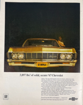 1967 Chevy Impala Vintage Print Ad Solid Secure Two Tons Impala Sport Coupe - $14.45