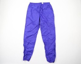 Vintage 90s Nike Mens Small Spell Out Cuffed Nylon Joggers Jogger Pants Blue - £53.67 GBP