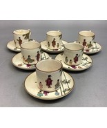 Set Of 6 Vintage Satsuma Japanese Porcelain Cups &amp; Saucers - €43,31 EUR