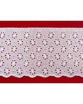 English embroidery lace braid 10cm San Gallo 4BF19C scalloped ruffles unique-... - £2.81 GBP