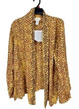 Soft Surroundings Beaded Open Handmade Boho Geometric Viscose Topper Jacket 3X - £38.51 GBP