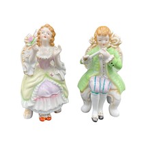 Vintage Hand Painted Andrea Victorian Figurine Q75A, Q75B - $19.79