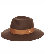 Rag &amp; Bone Zoe Wool Felt Fedora Hat, Spanish Style Pecan Brown, Small, NWT - $178.37 CAD