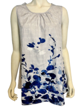 MissLook Women&#39;s Sleeveless Tunic Top Grey/Blue Size Medium - $177.98 MXN