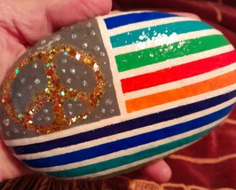 FREEDOM Mixed Media Rock Decor Shelf Kindness Garden Basket Collections ... - $8.95