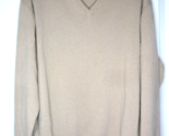 Club Room Estate Cashmere Beige Camel V-neck Sweater Men&#39;s Size XL - £12.52 GBP