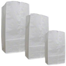 12# DURO White Paper Grocery Bags 7&quot; wide 4 1/2&quot; deep 13 3/4&quot; tall 50/PKG - £2.49 GBP