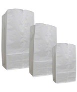 12# DURO White Paper Grocery Bags 7&quot; wide 4 1/2&quot; deep 13 3/4&quot; tall 50/PKG - £2.47 GBP