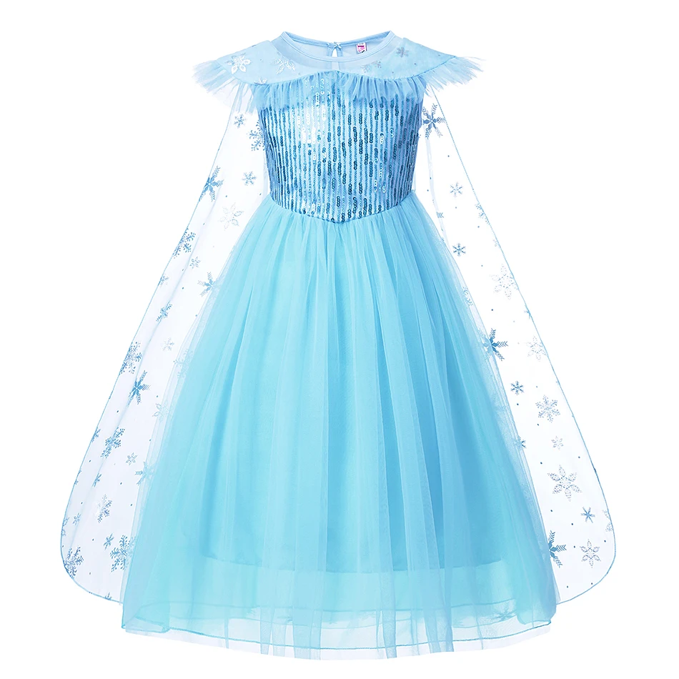 Play Frozen Girls A CosPlay Dress Fancy Costume Girl Snow Queen Halloween Birthd - £31.10 GBP