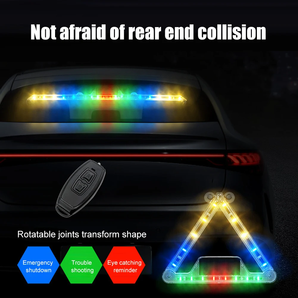 18LED Lighted Solar RGB Car Strobe Warning Light - £25.43 GBP