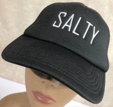 Black Pugs Salty Block Letter Snapback Baseball Cap Hat - £10.70 GBP