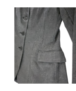 Devon-Aire Wool L&#39;Cord Show Coat Jacket Gray Pinstripe Ladies Size 12 NEW - $81.17