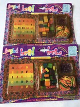 Vintage Lisa Frank Alpha-Bead Jewelry Bead Dreams Set  Sticker Lot Of 2 NEW - £31.06 GBP