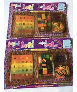 Vintage Lisa Frank Alpha-Bead Jewelry Bead Dreams Set  Sticker Lot Of 2 NEW - £31.64 GBP