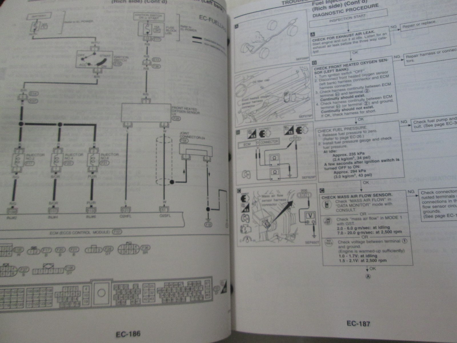 Manuale Di Servizio E Riparazione Per Nissan Maxima 1997 OEM Usato Libro 97 Item image 4