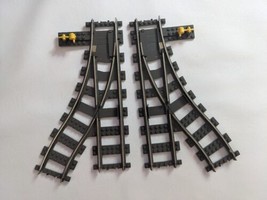 Lego 9v Metal Rail Train Right Left Switch Track 4531 4511 4512 4558 10020 - £30.58 GBP