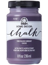 FolkArt Home Decor Chalk Paint, #11962 Black Currant, 8 Fl. Oz. - £8.77 GBP