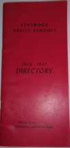 Vintage Kentwood MI Public Schools 1976-1977 Directory - £4.69 GBP