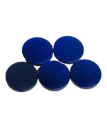 Lot 5 Buttons Vintage Iridescent Dark Blue 11 mm Diameter Shank - £3.56 GBP