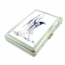 Fates Em1 Hip Silver Cigarette Case With Built In Lighter 4.75&quot; X 2.75&quot; ... - $12.95
