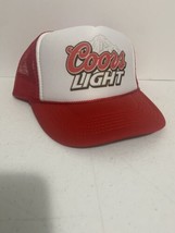 Vintage Coors Light Beer Hat Trucker Hat snapback Red 4th Of July Drinking Cap - £13.72 GBP