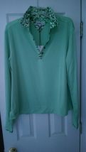 NWT Ladies CHASE 54 MINT GREEN Long Sleeve Golf Tennis Shirt - S M, L, XL & 2XL image 2