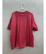 Fruit of the Loom Mens T-Shirt Size 2XL Pink Short Sleeve Round Neck - $9.48