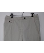 J Jill 14P Petite Beige Cotton Lyocell Stretch Genuine Fit Crop Chino Pants - £20.31 GBP