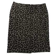 Charter Club Skirt Size 8P Medium Petite Animal Print Black Gray Metalli... - $12.59