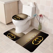 3Pcs/set Gucci 015 Bathroom Toliet Mat Set Anti Slip Bath Mat Floor Decorative - £26.51 GBP+