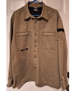 Vtg 90s Levis L2 Mens Sz XL Army Green LS Heavy Khaki Cotton Shirt - £31.28 GBP